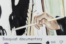 Marcin Maciejowski, Basquiat Documentary (YouTube), 2023. Öl auf Leinwand. 50 x 70 cm (19,69 x 27,56 in).