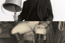 Motiv unter Verwendung von Werken von Ana Torfs, Révolution, Fotodiptychon (Detail), 2003 © Ana Torfs; und Unbekannter Künstler nach Paul Delaroche, Napoleon I. in Fontainebleau am 31. März 1814, nach 1840 © Kupferstichkabinett der Akademie der bildenden Künste Wien