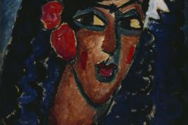 Alexej von Jawlensky, Prinzessin mit weißer Blume, 1913, Öl auf Karton, 68 x 49 cm, Horst und Gabriele Siedle Kunststiftung, Furtwangen, Foto: Bernhard Strauss, Freiburg