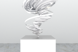 Alice Aycock, "Goya", 2023 (Digital Rendering), White powder coated aluminium, 111 x 95 x 95 cm | 43 3/4 x 37 3/8 x 37 3/8 in, Edition of 5 plus 2 artist's proofs (#5/5)