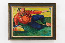 Hermann Max Pechstein, Selbstbildnis, liegend, Öl auf Leinwand, 73,5 x 98,5 cm für rund 3,2 Millionen Euro versteigert