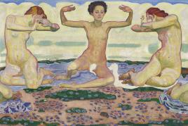 Ferdinand Hodler, Der Tag, 1904 /1906 Öl auf Leinwand, 163 x 356 cm Kunsthaus Zürich, Geschenk Alfred Rütschi, 1919