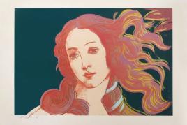 Open a larger version of the following image in a popup: Andy Warhol Details of Renaissance Paintings: Sandro Botticelli, Birth of Venus, 1482, 1984 Screenprint in colours on Arches Aquarelle paper 82 x 115.5 cm