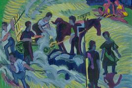 Los 8 Ernst Ludwig Kirchner  Aschaffenburg 1880 – 1938 Davos  „Heuernte“. 1924-26