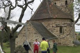 St. Michael in Gerbstedt, Freiwillige der Jugendbauhütte Niedersachsen waren hier im Einsatz * Foto: Anna-Maria Binder