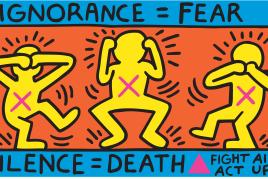 Keith  Haring  Ignorance  =  Fear, 1989Keith Haring Foundation, New York, NY© The Keith Haring FoundationPhoto: Elisabeth Greil, Bayerische Staatsgemäldesammlungen, Museum Brandhorst, Munich