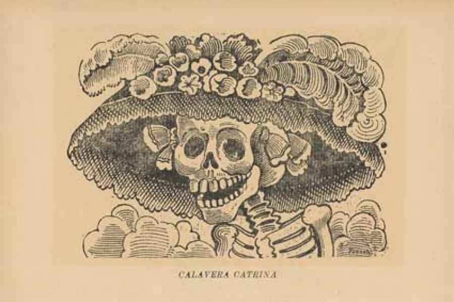 Bildlegende: José Guadalupe Posada Calavera Catrina, 1913 Zinkätzung, Blatt: 34,5 x 23 cm Kunsthaus Zürich