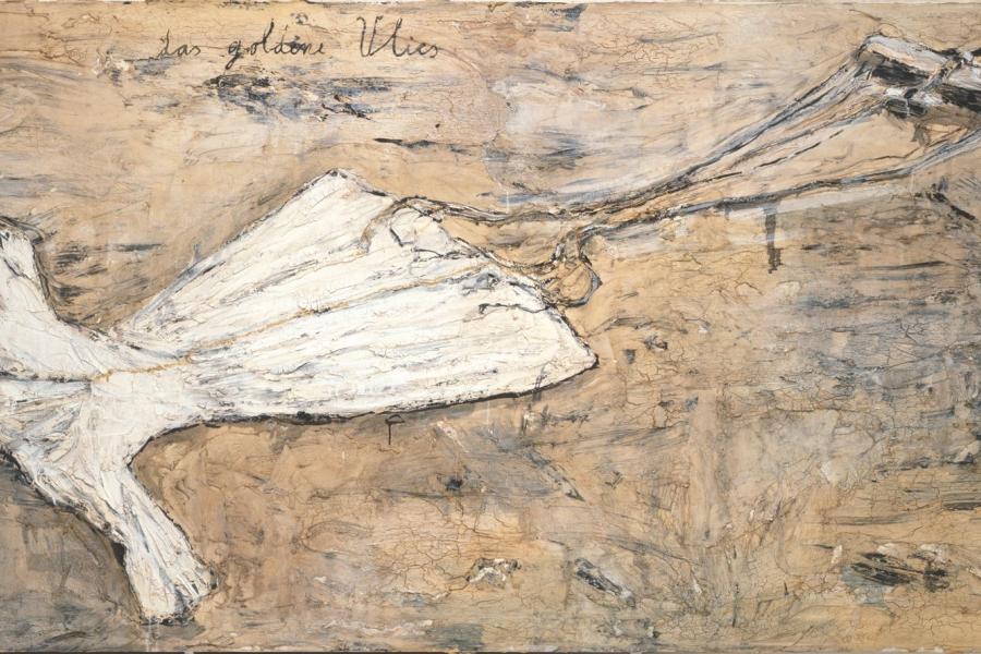 Anselm	   Kiefer	    Das	   goldene	   Vlies,	   1997	    Öl,	   Schellack,	   Acrylfarbe,	   Emulsion	   und	   Blattgold	   auf	   Leinwand	    Werk:	   ©	   Anselm	   Kiefer	   