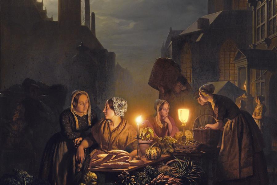 Petrus van Schendel (1806 - 1870) Abendlicher Gemüsemarkt, Auktion 16. April 2013, Schätzwert € 150.000 - 200.000 Fotonachweis: Dorotheum