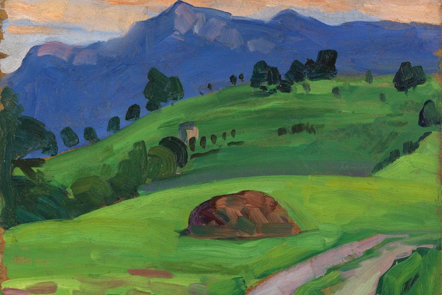 € 323.000* Aufruf: € 120.000 Los 40: Gabriele Münter - Bergwiese