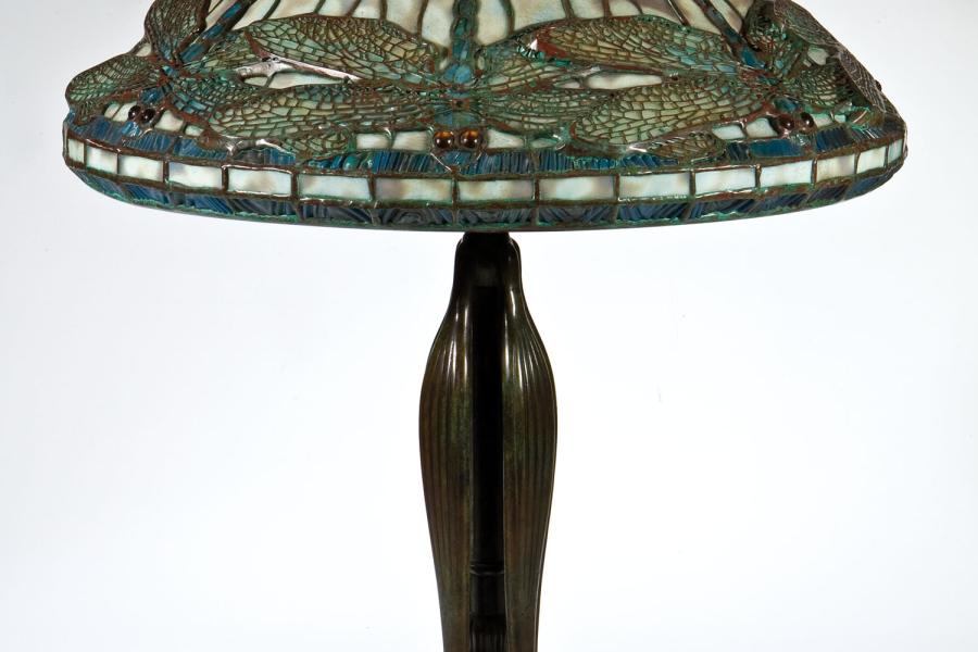 452 - Bedeutende Tischlampe mit Libellen ''Dragonfly'' iffany Studios, New York, um 1900  Katalogpreis: 15.000 - 20.000 €