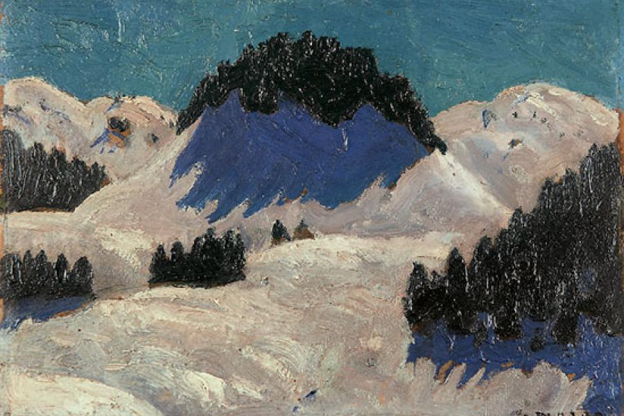 WALDE, Alfons 1891 – 1951 Winterlandschaft 1925   	  Öl auf Karton 17,7 x 24,5 cm Signiert rechts unten: A.Walde Auktion 25. November 2013 € 70.000 – 140.000