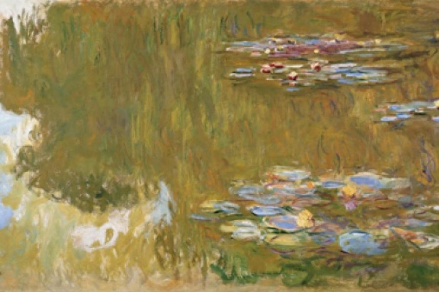 Claude Monet, Seerosenteich, um 1917-19 (Detail) , ALBERTINA Wien - Sammlung Batliner