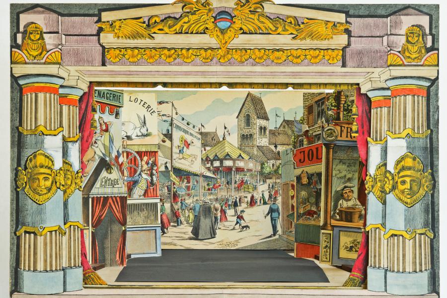 Papiertheater-Sammlung Dr. Zwiauer  „Zirkus ist in der Stadt“, Ägyptischer Stil, Trentsensky-Verlag, Wien 1850 (c) Wikam