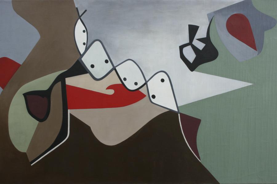 Wolfgang Paalen, "Avertissement I", (Peinture), 1934, Öl, Tempera auf Leinwand, Galerie Döbele, Dresden