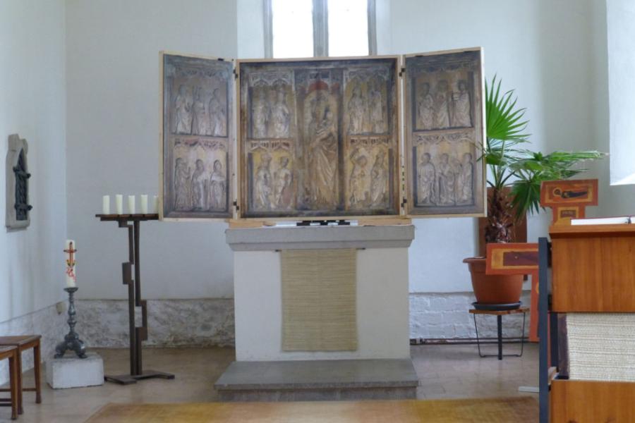 Marienaltar in der Schlosskirche in Luetzschena © Hannelore Schmelzer/Deutsche Stiftung Denkmalschutz