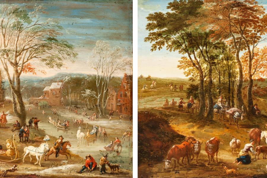 Jan Pieter van Bredaels II, Sommer und Winter. 12.000 € Zugeschlag