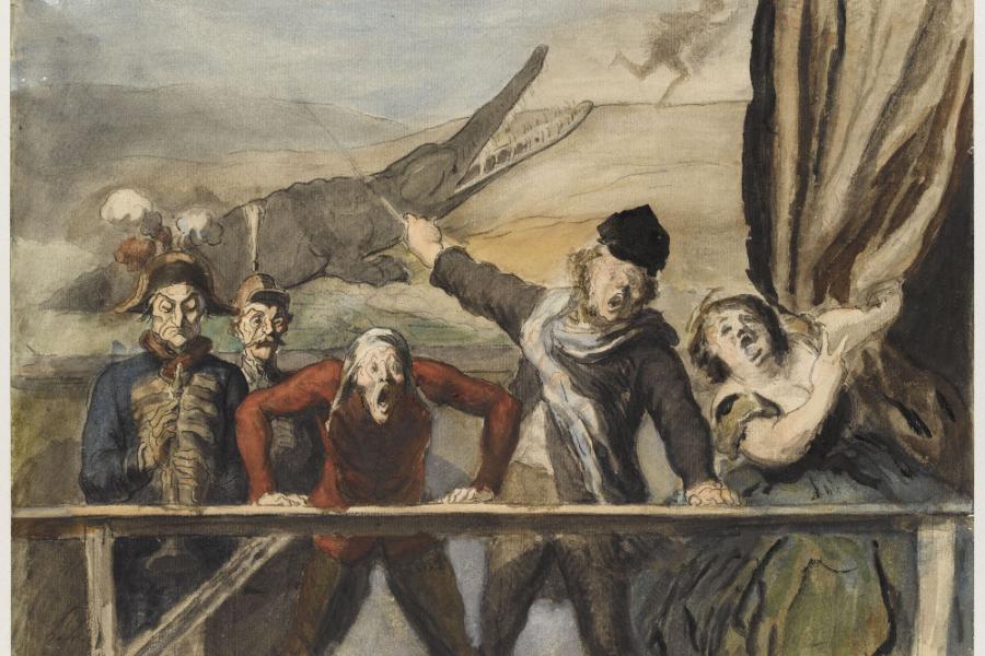 Honoré Daumier  Umzug der Schausteller, um 1865 Musée d´Orsay, Paris © RMN-Grand Palais (musée d´Orsay) / Franck Raux