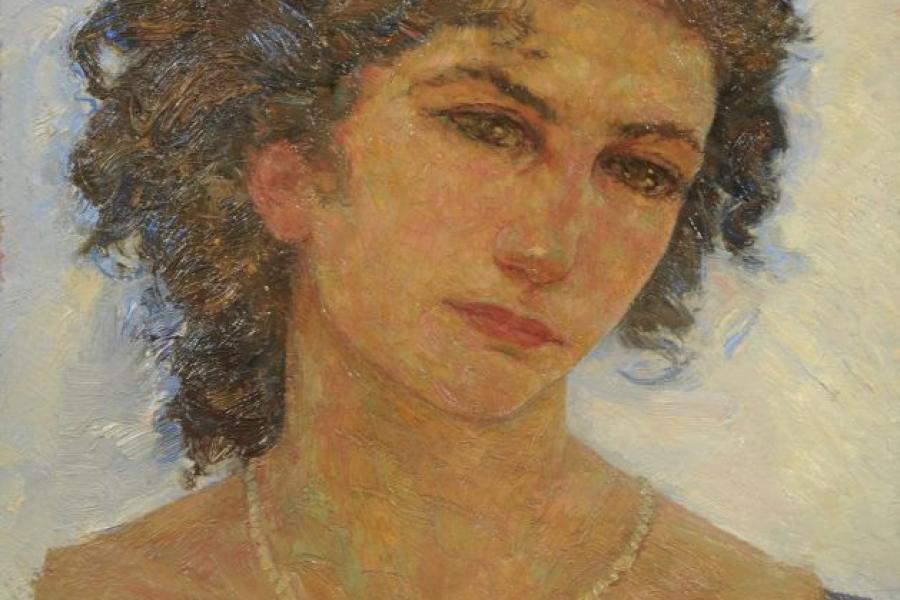 Hans Unger, Portrait einer Dame mit Perlenkette. Um 1915. 3500 €