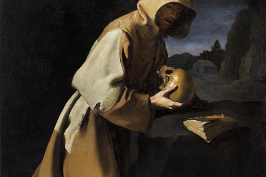 Francisco de Zurbarán, Der hl. Franziskus von Assisi, 1640, Öl auf Leinwand, 124,5 x 163,5 cm, Düsseldorf Museum Kunstpalast, © Stiftung Museum Kunstpalast , Foto: Horst Kolberg /ARTOTHEK