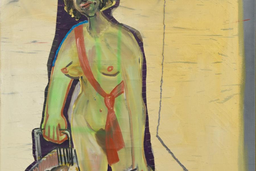 Martin Kippenberger, Selbstjustiz durch Fehleinkäufe, 1984. Mixed media auf Leinwand. 120 x 100 cm. © Martin Kippenberger Estate. Foto: Adam Reich.