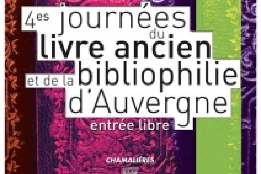 Journées du livre ancien et de la bibliophilie d'Auvergne