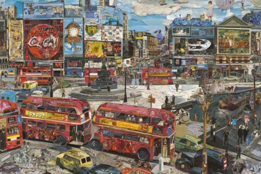 Vik Muniz - Piccadilly Circus (Postcards from Nowhere) - 2014_‘Copyright the Artist. Courtesy Ben Brown Fine Arts, London’