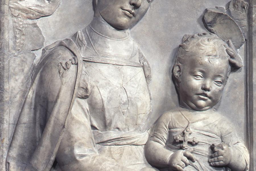 Antonio Rossellino: Madonna mit Kind, ca. 1450. Zustand nach der Rückführung aus der Sowjetunion 1958. © Staatliche Museen zu Berlin, Skulpturensammlung und Museum für Byzantinische Kunst / Jörg P. Anders