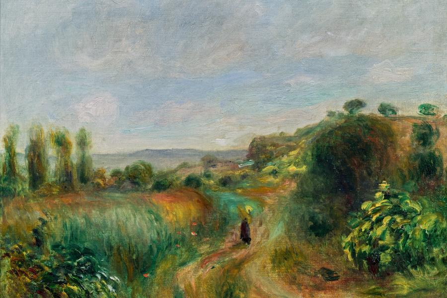 Pierre-Auguste Renoir Schätzpreis € 150.000 - 300.000 (Limoges 1841 - 1919 Cagnes-sur-Mer) Paysage à Cagnes, um 1898 € 220.000 (KP € 277.200)