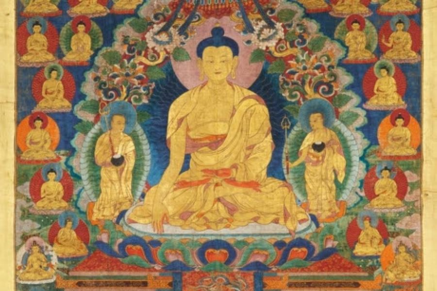 Thangka aus Tibet, dessen unterer Schätzpreis von 5.500 Euro mit einem Ergebnis von 61.440 Euro