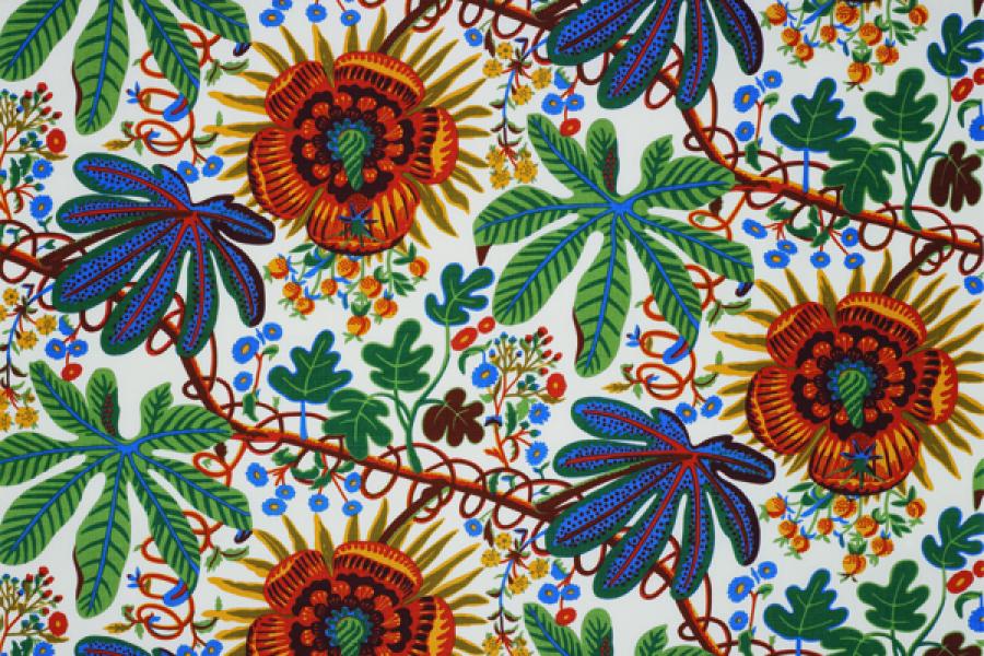 Foto: Textilprint; Aralia Design: Josef Frank 1928; Copyright Svenskt Tenn, alle Rechte vorbehalten.