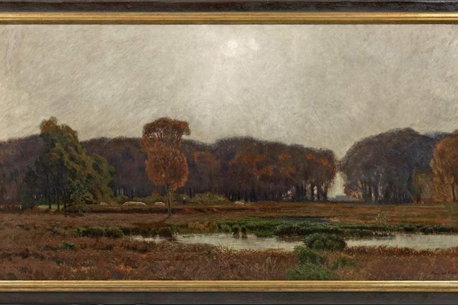 Hans am Ende (1864 Trier - 1918 Stettin) Große Herbstlandschaft, Mindestpreis:	18.500 EUR