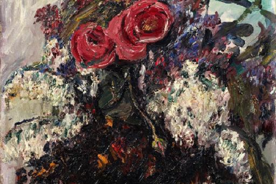 Lovis Corinth Rosen und Flieder 1918 Öl auf Leinwand 70,5 x 60,5cm Ergebnis: 268.800 Euro