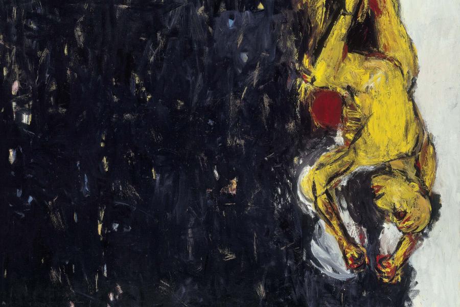 Pinakothek der Moderne gratulieren PIN. zum 50. Jubiläum  Georg Baselitz, Der Trommler, 1982. Öl auf Leinwand, 250 × 330 cm. Erworben 1993 von PIN.  © Georg Baselitz