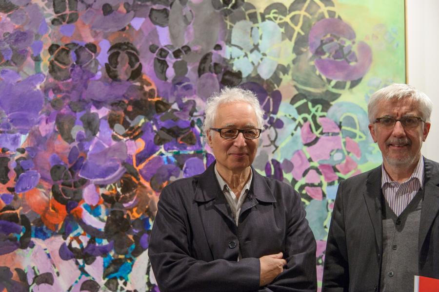 Terry Winters mit Kurator Peter Pakesch, Foto: Universalmuseum Joanneum/N. Lackner