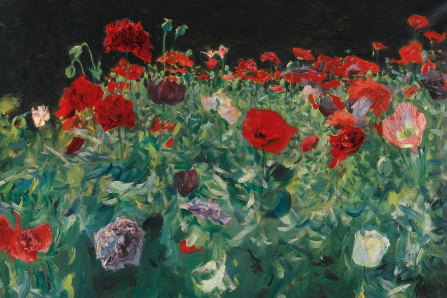 John Singer Sargent 1856 - 1925 POPPIES (A STUDY OF POPPIES FOR "CARNATION LILY, LILY, ROSE") Estimate 4,000,000 — 6,000,000 USD