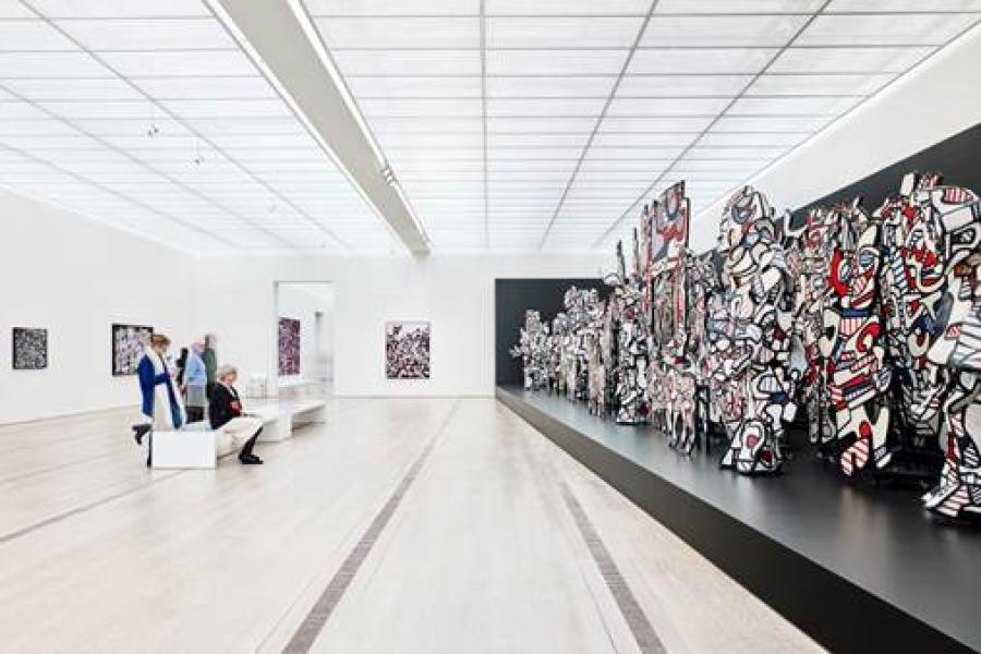 Installationsansicht der Ausstellung „Jean Dubuffet – Metamorphosen der Landschaft“, Coucou Bazar, 1972-73, Collection Fondation Dubuffet, Paris, © 2015, ProLitteris, Zürich; Foto: Mark Niedermann