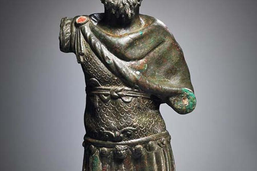 An Important Portrait Statuette Of Marcus Aurelius  H. 36.2 cm. Bronze.   Jean-David Cahn AG