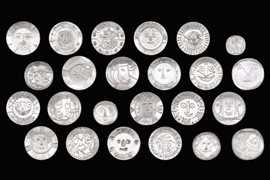 Set of 24 Picasso Silver Plates -- The First Offering of a Complete Set at Auction