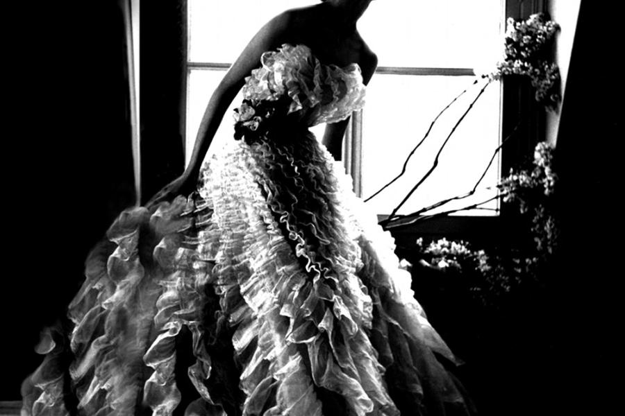 Lillian Bassman, Fantasy on the Dance Floor, Barbara Mullen, dress by Christian Dior, Paris, 1949 © Estate of Lillian Bassman