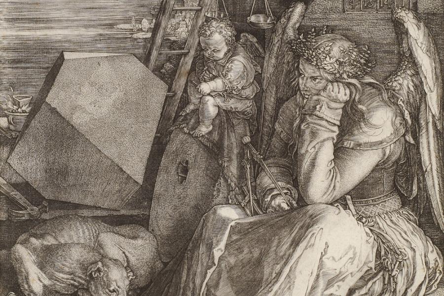 Albrecht Dürer Melencolia I (Die Melancholie), 1514 Kupferstich, 24,4 x 19,2 cm  Sammlung Hegewisch in der Hamburger Kunsthalle © Hamburger Kunsthalle/bpk, Foto: Christoph Irrgang