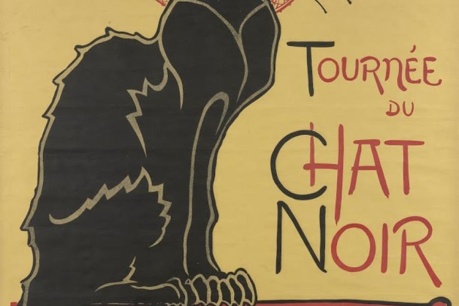 Théophile Alexandre Steinlen, Poster for the tour of Le Chat Noir, 1896