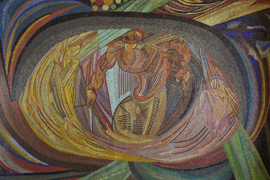 Otto Freundlich, Die Geburt des Menschen, 1919, Mosaik, Bühnen der Stadt Köln, Foto: Rheinisches Bildarchiv Köln