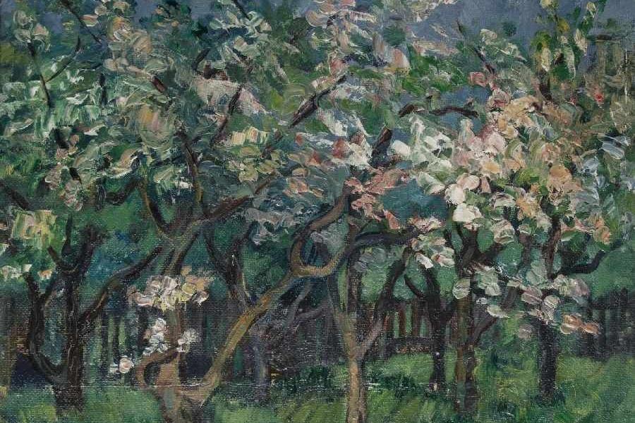 Heinrich Nauen Blühende Obstbäume, Schätzpreis:	10.000 - 15.000 EUR Zuschlagspreis:	17.000 EUR