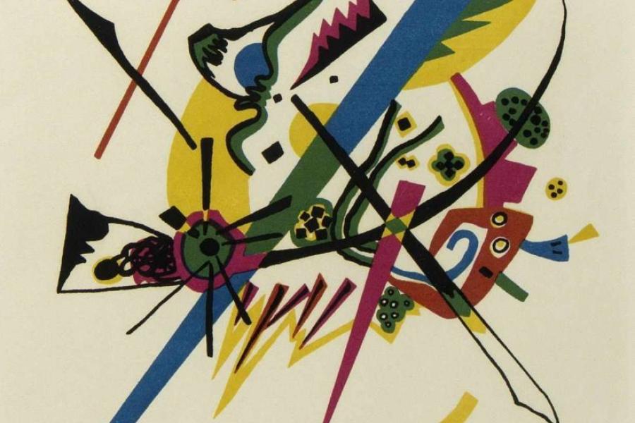 Kandinsky, Wassily.  1866 Moskau - Neuilly-sur-Seine 1944 Kleine Welten I. Farblithographie. Sign. 24,5 x 21,5 cm. Roethel 164.  Aufrufpreis:	8.000 EUR