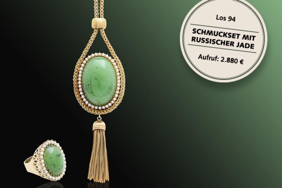 Los 94 Schmuckset mit russischer Jade, Aufruf: 2800 Euro