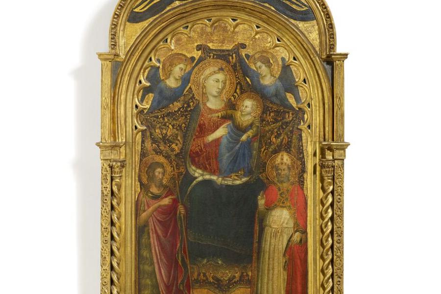 Lorenzo Di Niccolo (1373 – 1412) Thronende Madonna mit Kind Tempera auf Holz | 92 x 48cm  Ergebnis: 236.800 Euro