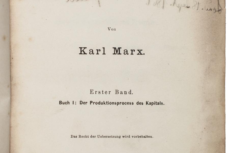 Das Kapital. Erster Band, September 1867, Widmungsexemplar von Karl Marx an Johann Georg Eccarius  Antiquariat Inlibris Wien