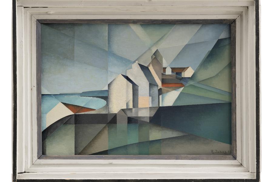 Rudolf Jahns (1896-1983) Häuser an der Steilküste von Boulogne-sur-Mer, 1931 Öl auf Leinwand, 32 x 45,5 cm Städel Museum, Frankfurt am Main Erworben 2018 als Schenkung von Barbara Roselieb-Jahns Foto: Städel Museum © VG Bild-Kunst, Bonn 2018