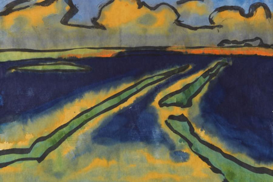 118000374 EMIL NOLDE Marschlandschaft, Ca. 1920/1925. Aquarell Schätzpreis: € 120.000 - 150.000